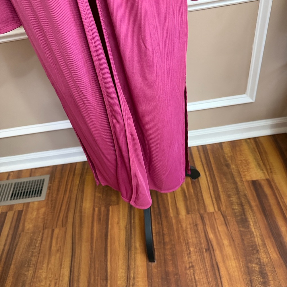 Kate & Mallory Ribbed Magenta Duster - Picture 5 of 12